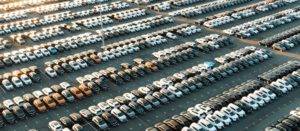 Large Car Park Full Of Cars