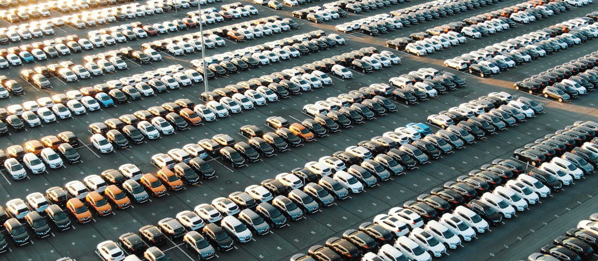 Large Car Park Full Of Cars